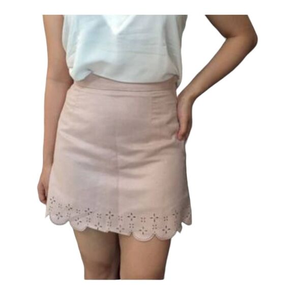 Divided Dresses & Skirts - Divided Ballet Pink Faux Suede Lazercut Skirt size 10